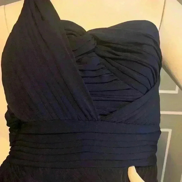 Laundry by Shelli Segal Little Navy Blue Stretch Midi Dress size 10 - Picture 3 of 10